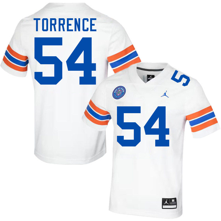 O'Cyrus Torrence Florida Jersey,Florida Gators #54 O'Cyrus Torrence Jersey Youth Uniforms-Throwback White